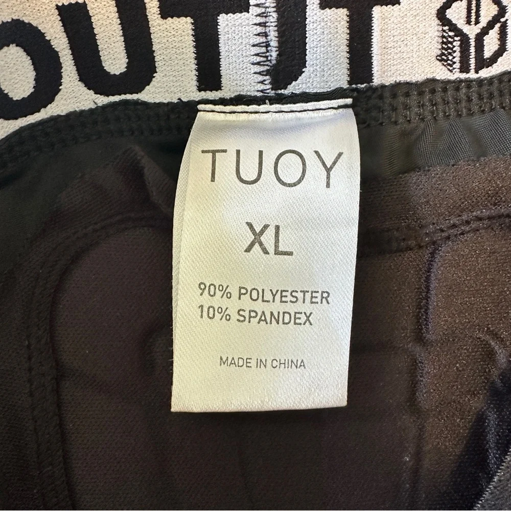 TUOY Black Compression (5) Padded Football Girdle Shorts Size L - Picture 3 of 6